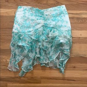 Fun Layered Silk Mini Skirt